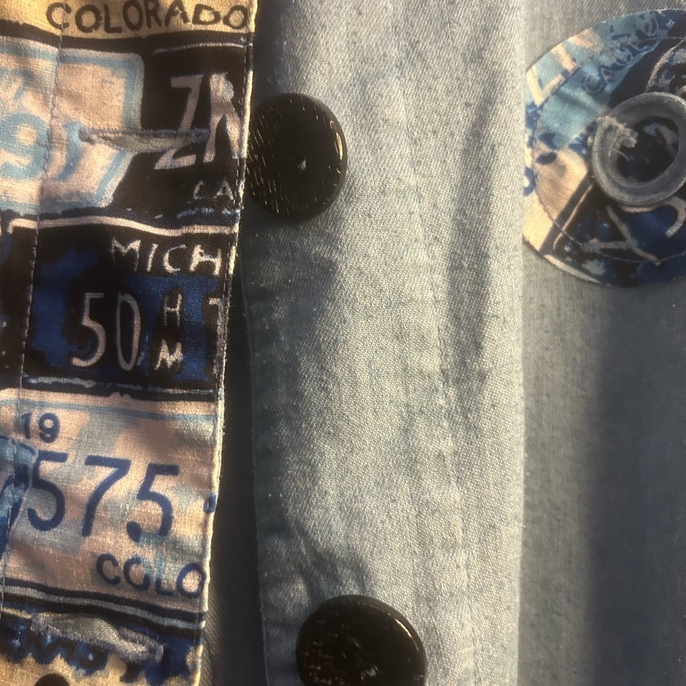 Unique License Plate Patchwork Jacket - image 4